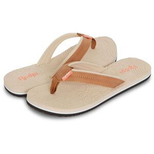 Floopi - Womens Floral Textured Flip Flop Sandal , Nude - 11